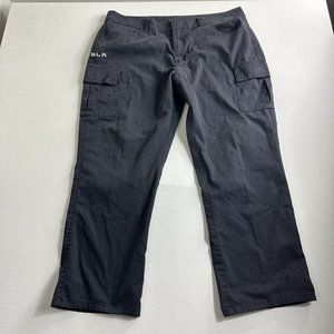 Tesla Pants Mens 40x28‎ Black Cargo Straight Tactical Pockets Logo Embroidered